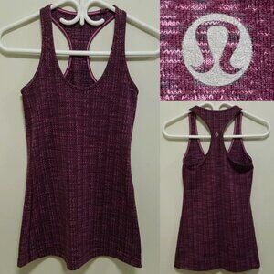 Lululemon Cool Racerback 4 XS Ziggy Wee August Glo Tank Striped Light Luon Top